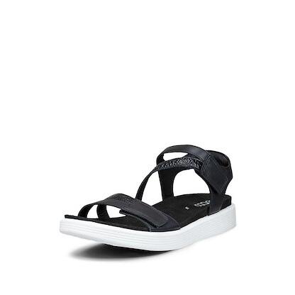 ECCO Women's Soft 3-Strap Sandal Black/Black - 23880351052