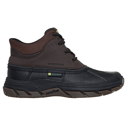 Skechers x John Deere Men's Slip-Ins: Respected - Swamper Waterproof Relaxed Fit Hands Free Boot Chocolate/Black - 256026-CHBK
