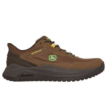 Skechers x John Deere Men's Slip-ins: Badger- All Terrain Waterproof Hands Free Shoe Brown - 256217-BRN