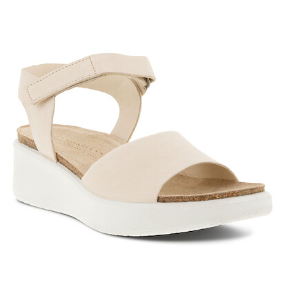 ECCO Women's Flowt Wedge Cork Sandal Limestone - 272313-01378