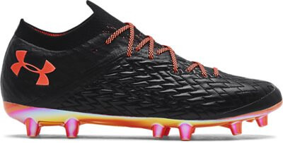 Under Armour Men's Clone Magnetico Pro FG Soccer Cleats Black/Electric Tangerine/Electric Tangerine - 3022629-005