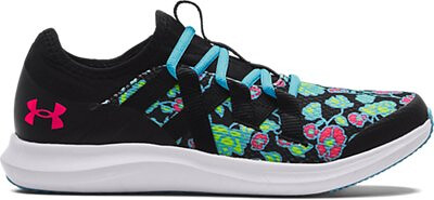 Under Armour Girls' Grade School UA Infinity 3 Running Shoes Black/Fresco Blue/Penta Pink - 3023404-004