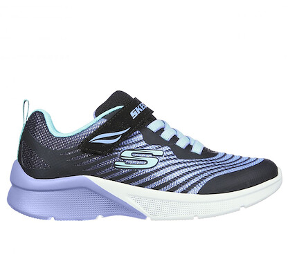 Skechers Girls' Microspec - Rejoice Racer Sneaker Black/Multi - 302349L-BKMT