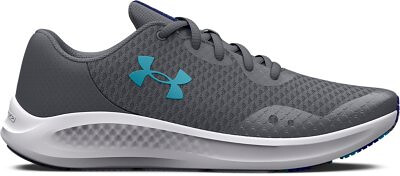 Under Armour Boys' Grade School UA Charged Pursuit 3 Running Shoes Pitch Gray/Sonar Blue/Blue Surf - 3024987-101