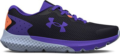 Under Armour Girls' Pre-School UA Rogue 3 Alternate Closure Running Shoes Black/Oxford Blue/Brilliant Violet - 3025008-001