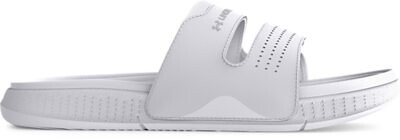 Under Armour Women's Ansa Studio Slides White/White/Halo Gray - 3025045-101