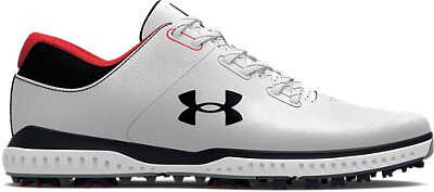Under Armour Men's UA Charged Medal RST Wide (E) Golf Cleats White/Black/Black - 3025381-100