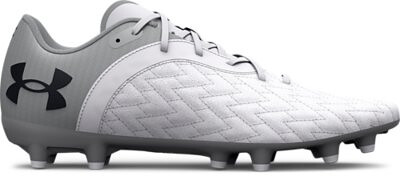 Under Armour Kids' Clone 2.0 Select Junior Cleats White/Metallic Silver/Black - 3025644-100