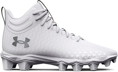 Under Armour Boys' Spotlight Franchise 3.0 Football Cleats White/White/Metallic Silver - 3026344-100