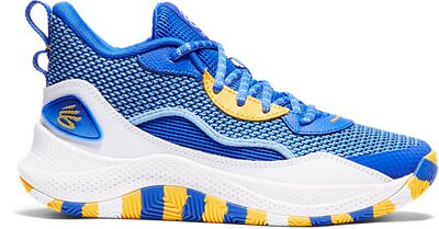 Under Armour Unisex Grade School 3Z 24 Basketball Shoes Blue/White/Taxi - 3027627-400 & 3027628-400