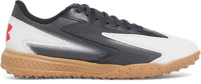 Under Armour Unisex Shadow Turf 3 Soccer Turf Shoe Anthracite/White/Racer Red - 3028293-016