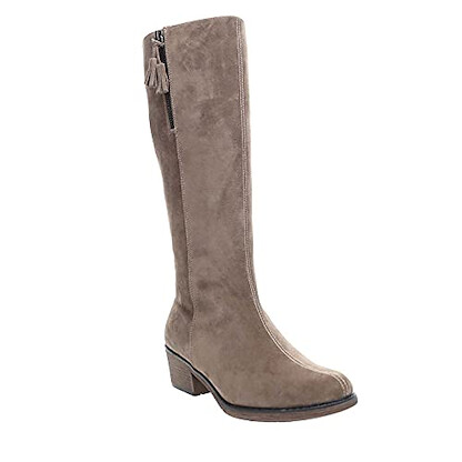 Propet Women's Rider Tall Side-Zip Boot Smoked Taupe Suede - WFX225SSMT