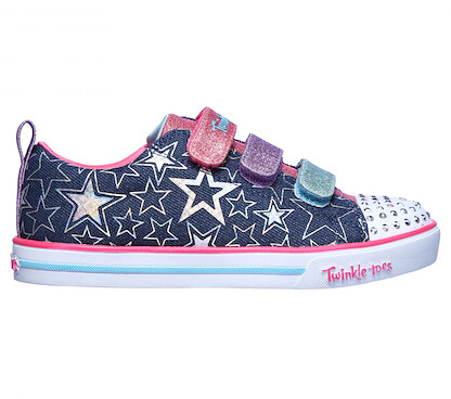 Skechers Girls' Sparkle Lite-Stars - The Limit Sneaker Denim/Multi - 314036L-DMLT