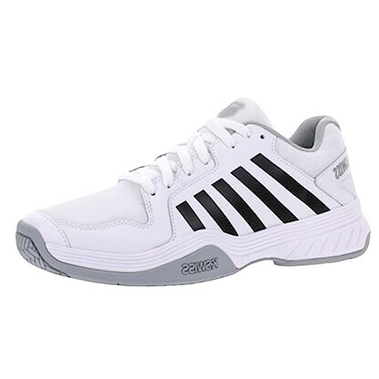 K-Swiss Men's Court Express Pickleball Shoe, White/Highrise/Black, 8 M