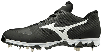 Mizuno Men's 9-Spike Ambition Low Baseball Cleats Black/White - 320583.9000