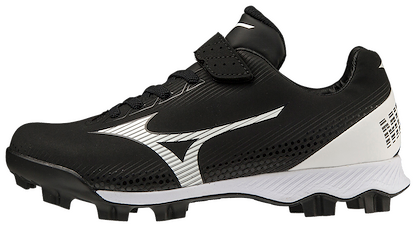 Mizuno Unisex Kids' Wave Lightrevo TPU Molded Low Baseball Cleat Black/White - 320674.9000