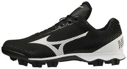 Mizuno Men's Wave Lightrevo TPU Molded Low Baseball Cleat Black/White - 320681.9000