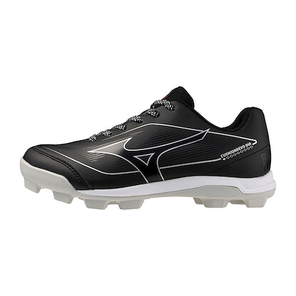 Mizuno Youth Cushionrevo Diamond Jr Low Baseball Cleat Black/White - 320709.9000