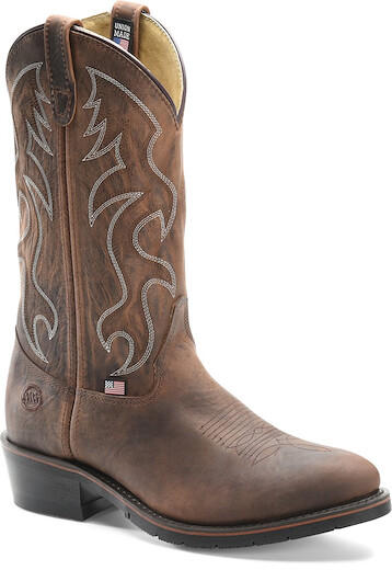 Double-H Boots Men's 12" Robert Domestic AG7™ Western Boot Sahara Rangedocker - 3282