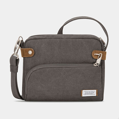 Travelon Anti-Theft Heritage Crossbody Pewter - 33071-540