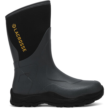 Lacrosse Men's 12" Alpha Agility Field Hunting Boot Black/Grey - 336881