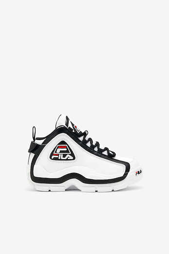 FILA Unisex Kids' Grant Hill 2 Basketball Shoes White/Black/Red - 3BM00637-113
