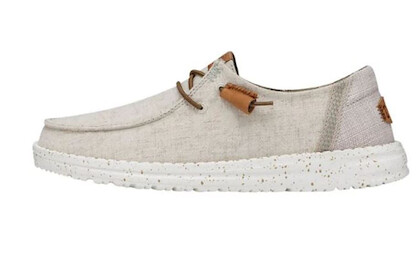 HEY DUDE Shoes Women's Wendy Washed Canvas Cream - 40297-13R