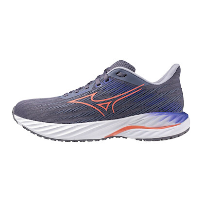Mizuno Women's Wave Inspire 21 Running Shoe Blue Granite/Striking Coral - 411491.5N19