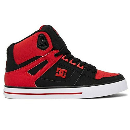 DC Shoes Men's Pure High-Top Shoes Firey Red/White/Black - ADYS400043-FWB