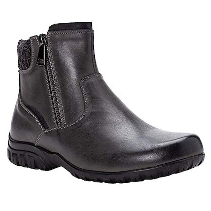 Propet Women's Darley Ankle Boot Dark Grey Leather - WFV055LDRG