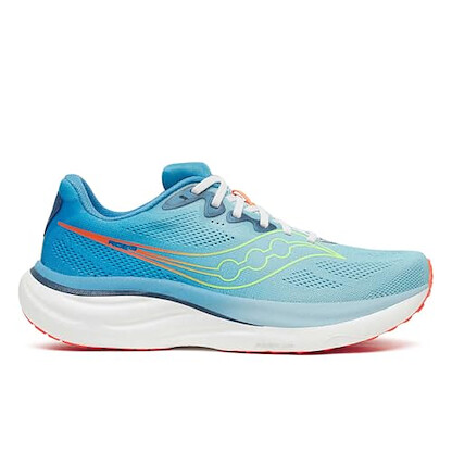 Saucony, Men's, Ride 19, White/Naval, 14, Medium
