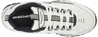 Skechers mens Energy Afterburn road running shoes, White/Navy,11.5 medium