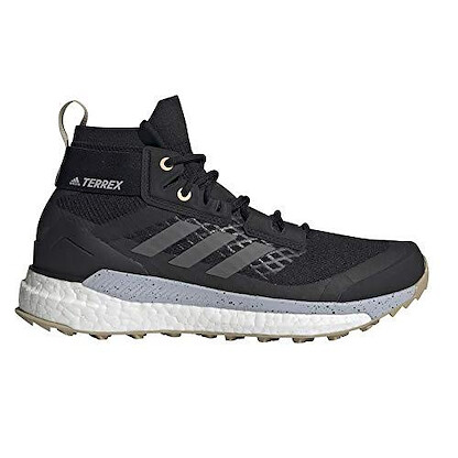Adidas Women's Terrex Free Hiker Primeblue Hiking Shoe Core Black/Grey Four/Savannah - FY7337