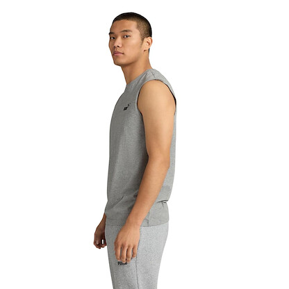 Puma Men's Essentials Sleeveless T-Shirt (Available in Big & Tall), Medium Gray Heather SS25, X-Large