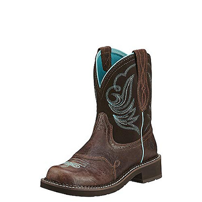 Ariat Women's 8" Fatbaby Dapper Western Boot Royal Chocolate - 10016238