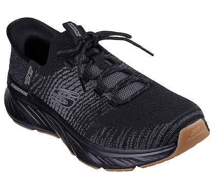 Skechers Men's Edgeride Raygo Hands Free Slip-in Sneaker, Black/Black, 13