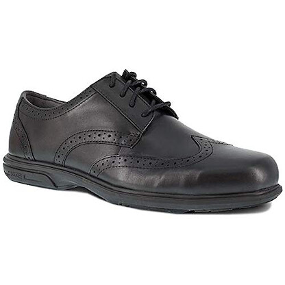 FLORSHEIM WORK Men's Loedin SD Steel Toe Wingtip Lace-Up Work Shoe Black - FS2024