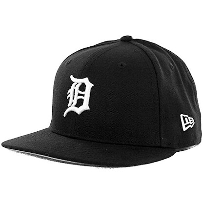 New Era 59Fifty Hat MLB Basic Detroit Tigers Black/White Fitted Baseball Cap