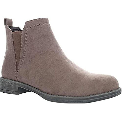 Propet Women's Tandy Side-Zip Ankle Boot Smoked Taupe Microfiber - WFV065PSMT