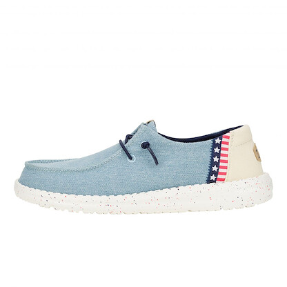 HEY DUDE Shoes Women's Wendy American Splatter Light Denim - 42091-4MH