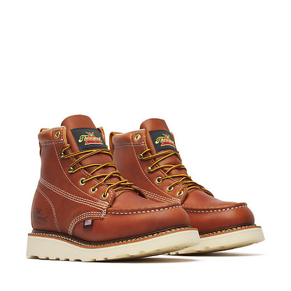 Thorogood Women's 6” American Heritage Soft Toe EH Work Boots Tobacco Full Grain Leather - 514-4200