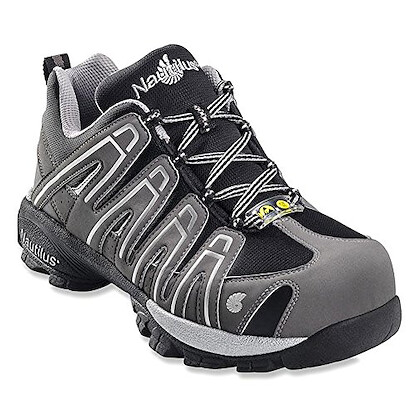 Nautilus Safety Footwear Men's Soft Toe Lightweight Athletic Work Shoes Grey/Black - N4340
