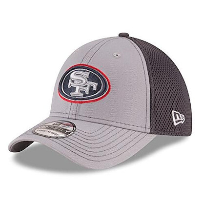 New Era NFL San Francisco 49ers Grayed Out NEO 39THIRTY Stretch Fit Cap Gray/Graphite - 80312668