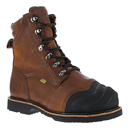 IRON AGE Men's 8" Thermo Shield Smelter's Composite Toe Internal Metatarsal Guard Work Boot Brown - IA0120