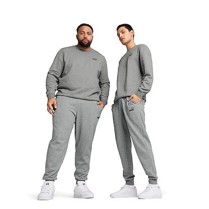 Puma Men's Essentials Fleece Sweatpants (Available in Big & Tall), Medium Gray Heather Closed Leg SS25,