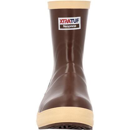 XTRATUF 9” Men’s Pull-On Legacy Boot - Size 13, Brown - 100% Waterproof Latex Rubber Footwear - Slip & Chemical-Resistant Protection