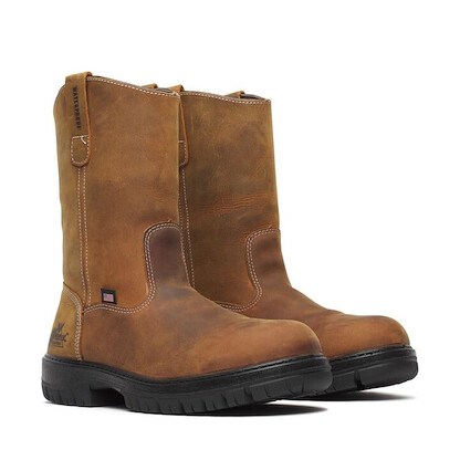 Thorogood Men's 11" Genesis Series Soft Toe EH Waterproof Wellington Work Boot Chestnut - 814-4323