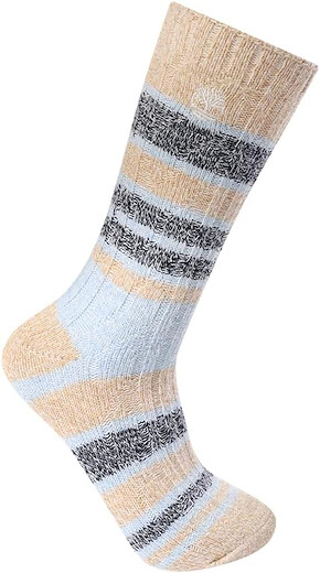 Timberland Women's Marled Striped Boot Socks Kentucky Blue Marl Stripe (2 pairs) - 43TB350829TA-BZ7