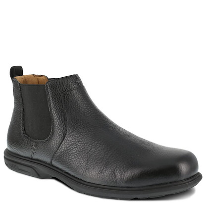 FLORSHEIM WORK Men's Loedin Steel Toe Twin Gore Pull-On Work Boot Black - FS2030