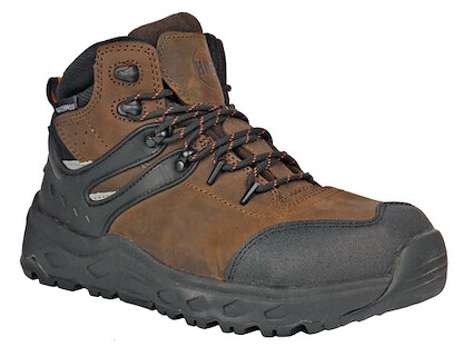 HOSS Men's 6" Stomp Aluminum Toe Waterproof Work Boot Brown - 60203
